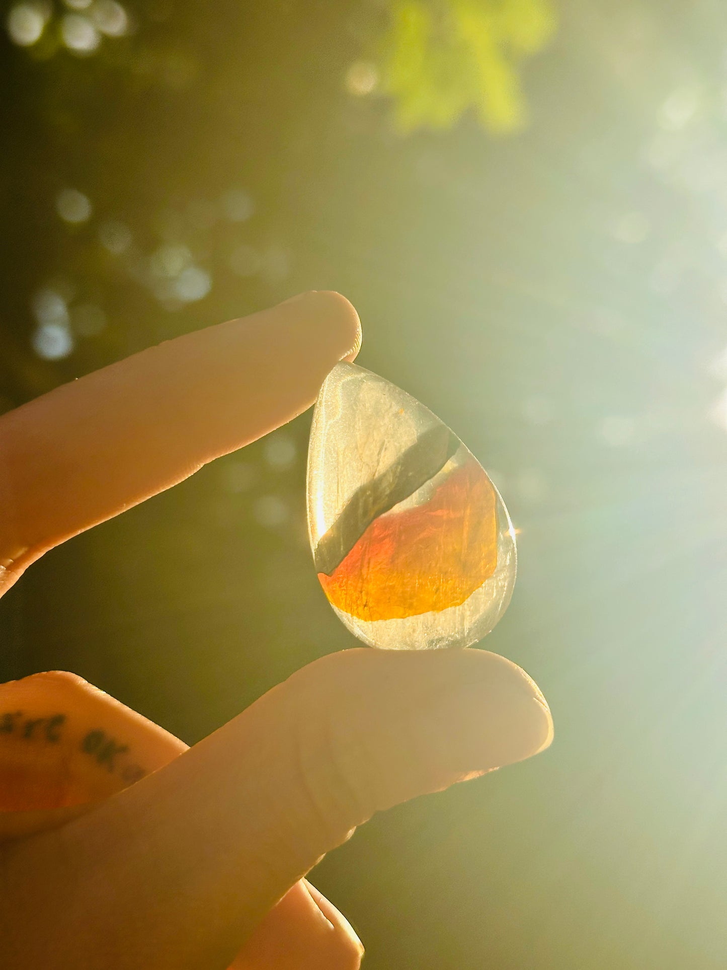 Fire Quartz Cabochon