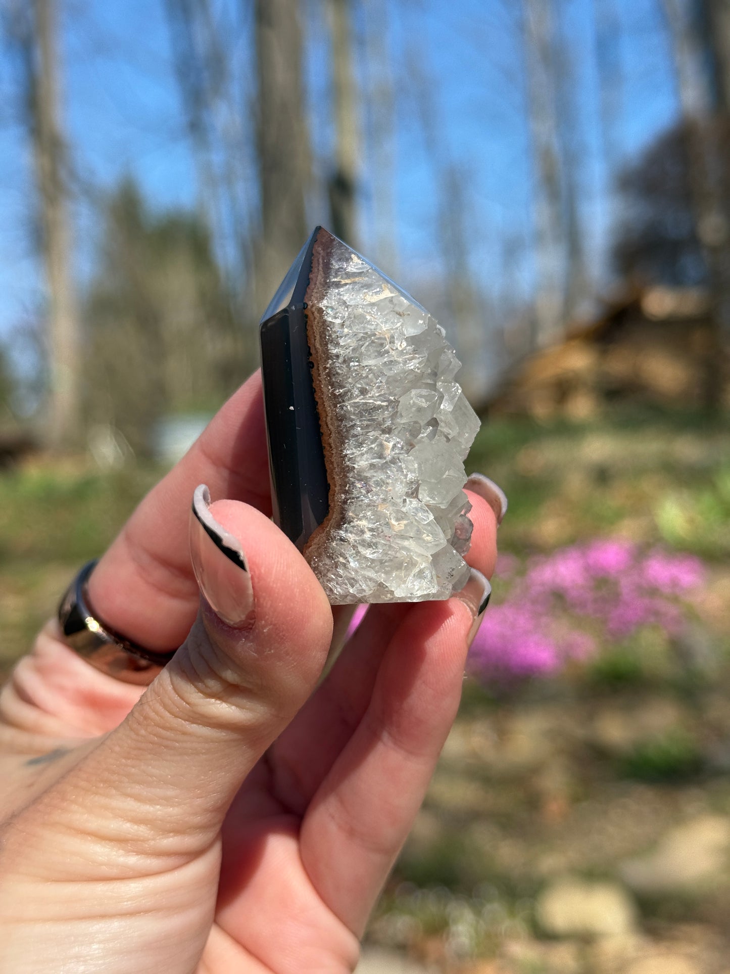 Druzy Agate Tower