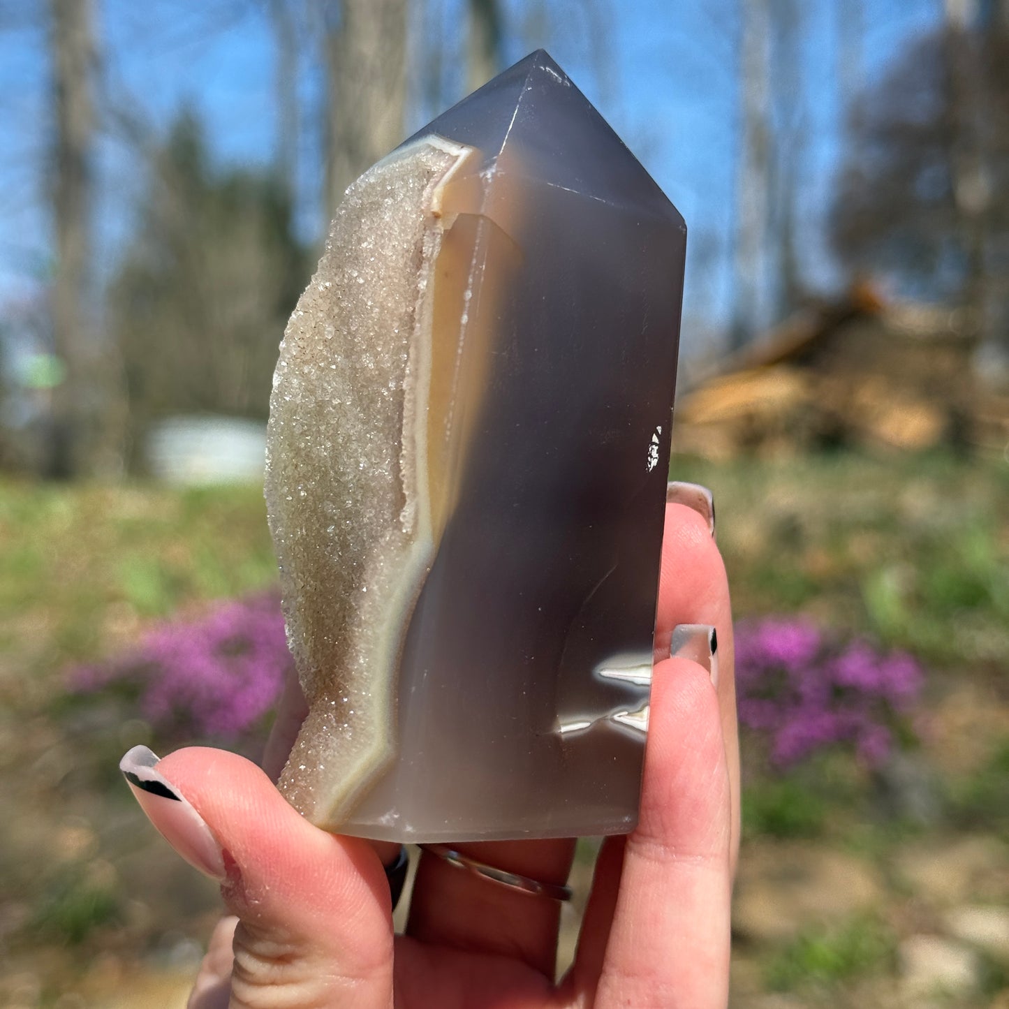Druzy Agate Tower