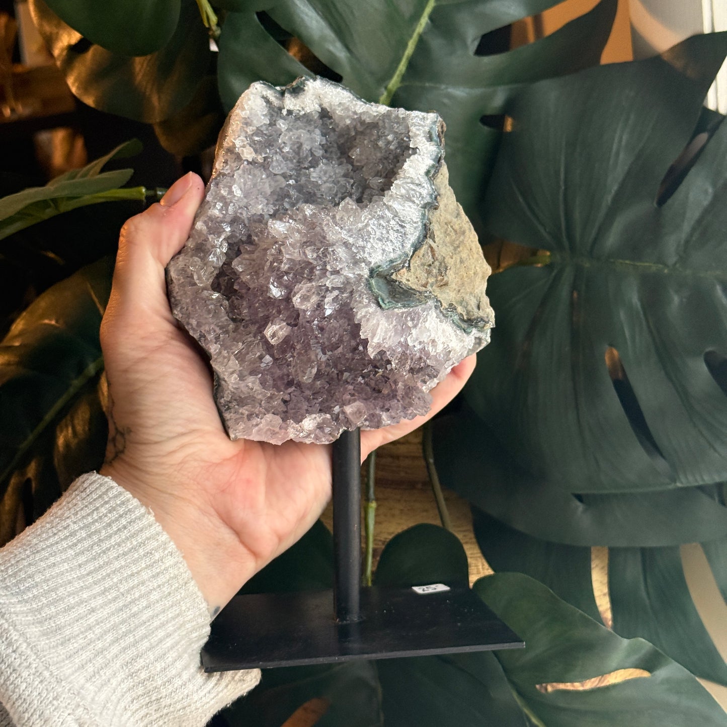 Amethyst on Metal Base