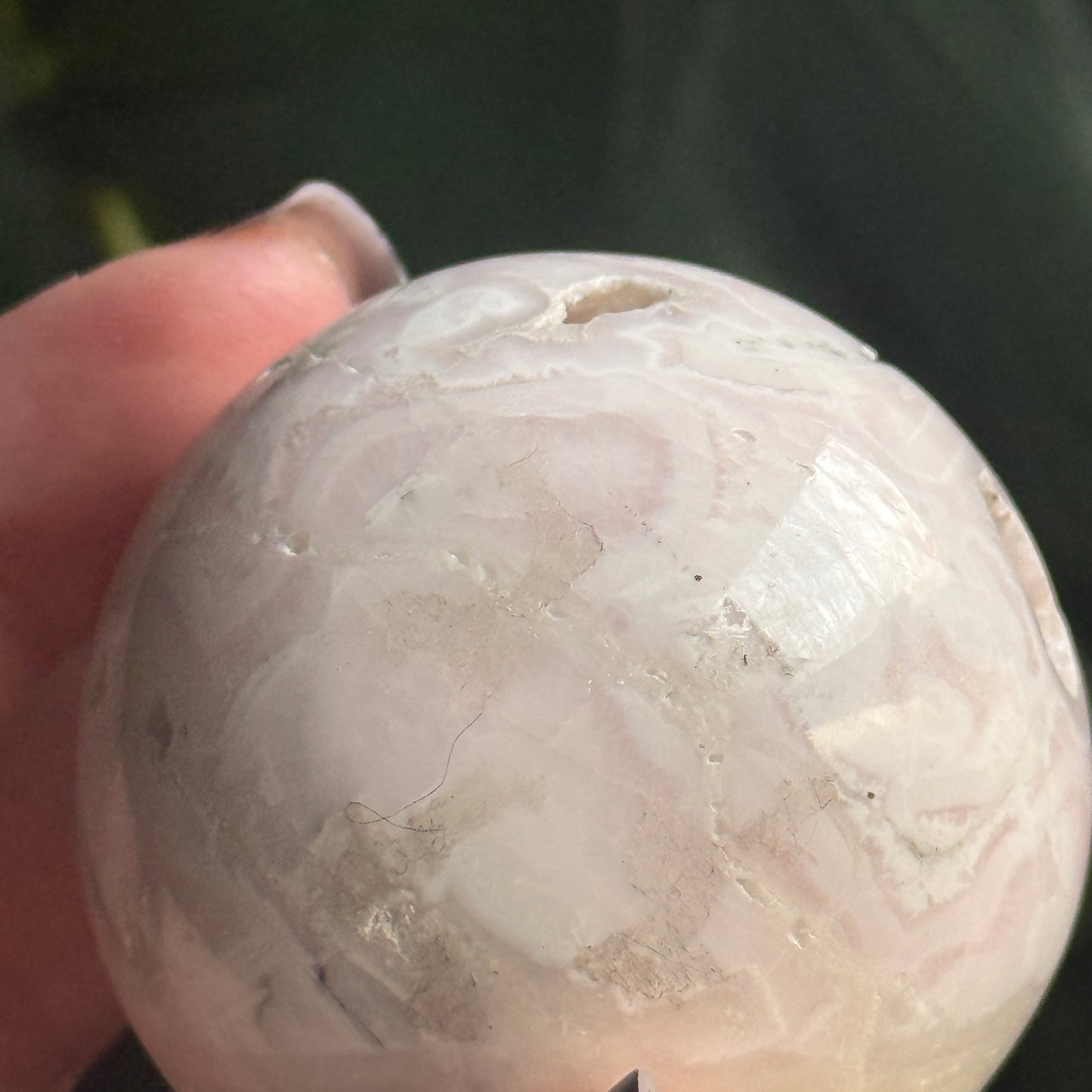 Pink Mangano Calcite Sphere (UV Reactive) B