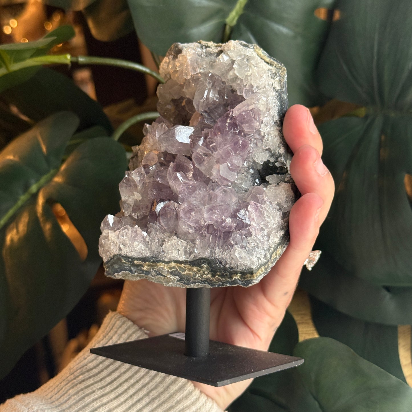 Amethyst on Metal Base