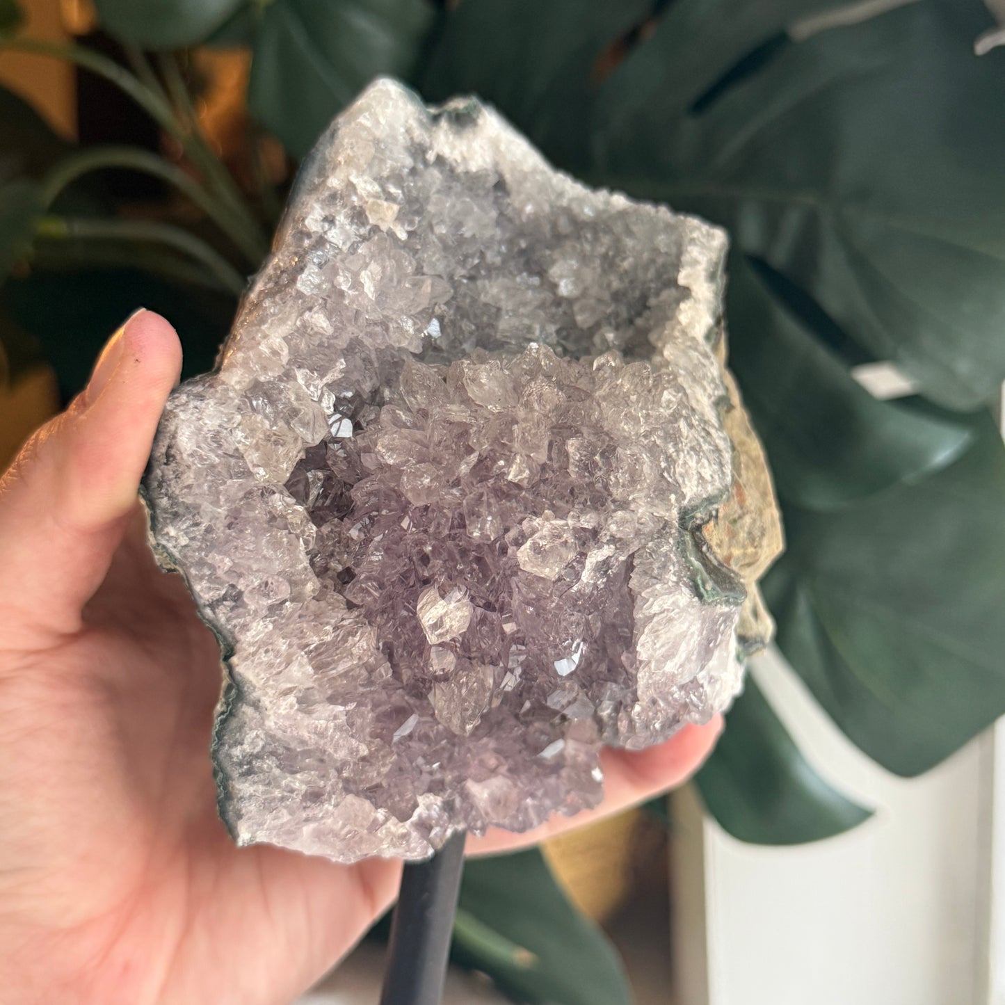 Amethyst on Metal Base