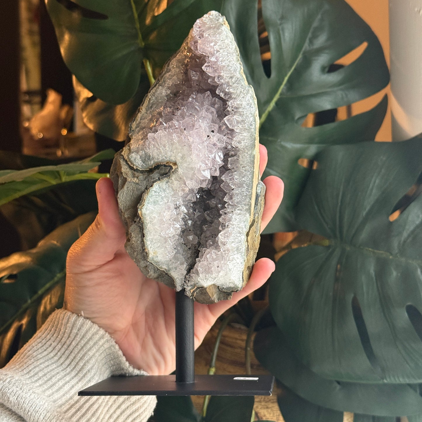 Amethyst on Metal Base