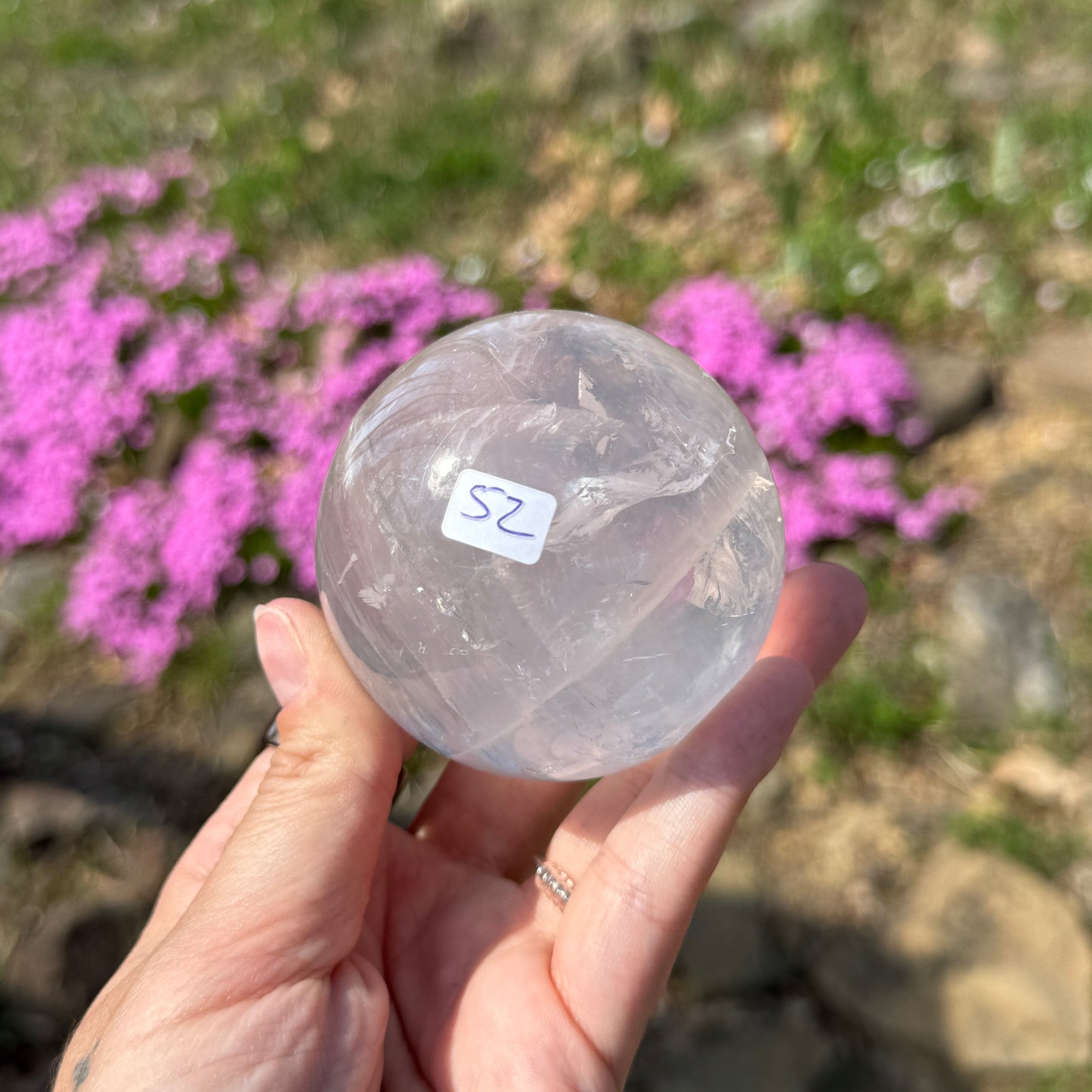 Girasol Rose Quartz Sphere