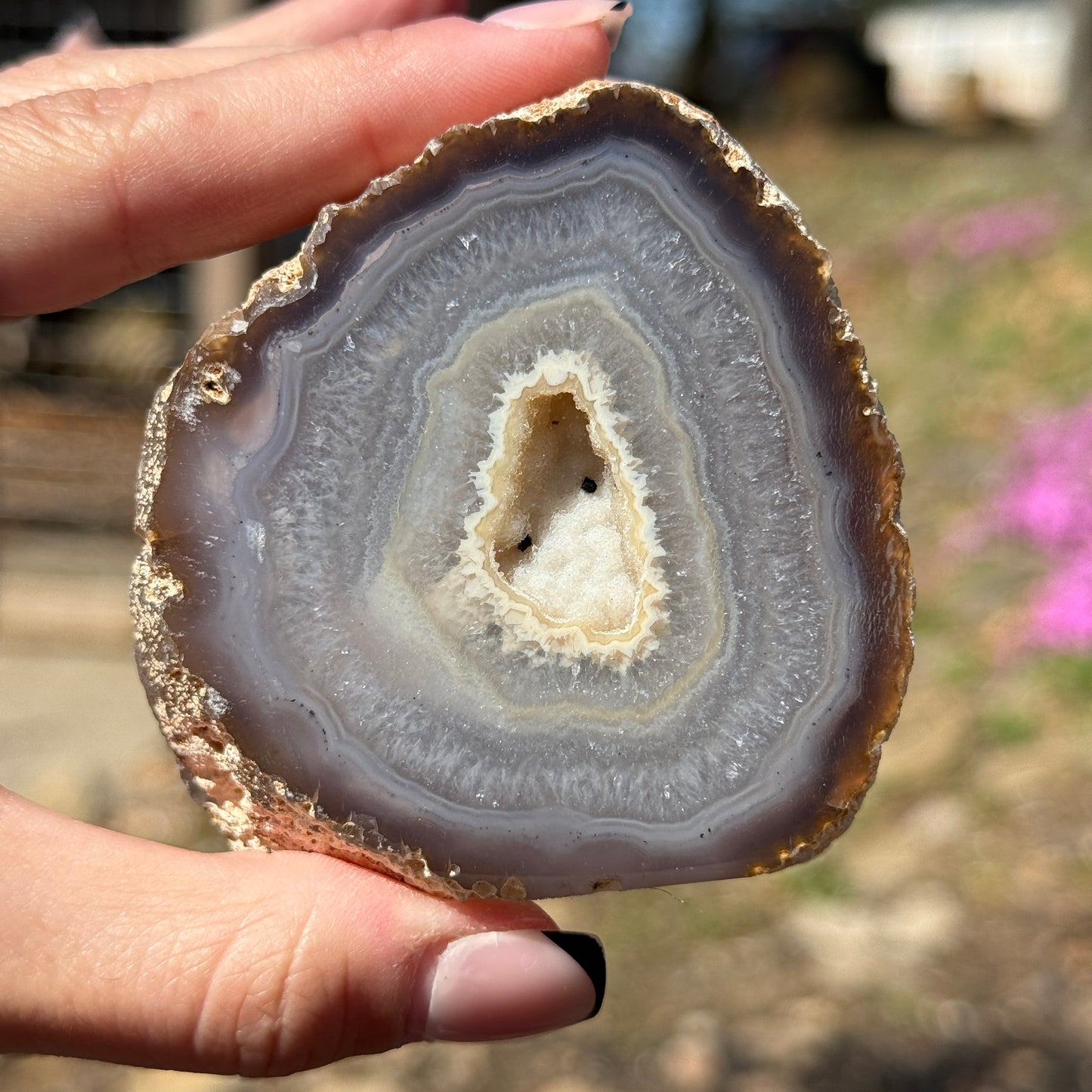 Druzy Agate Cut Base