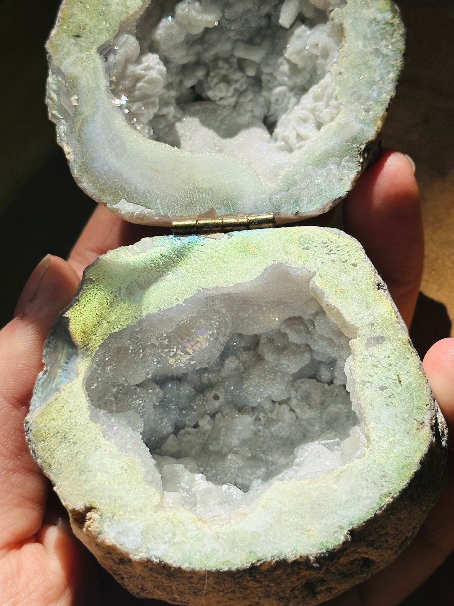 Aura Quartz Geode Box