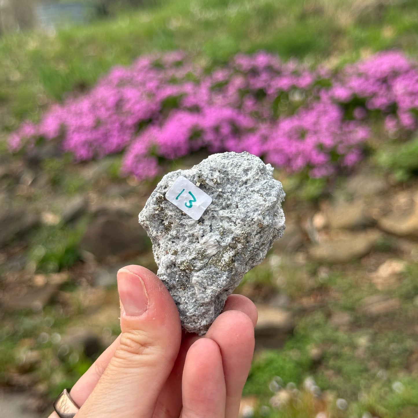 UV Reactive Calcite on Pyrite Matrix