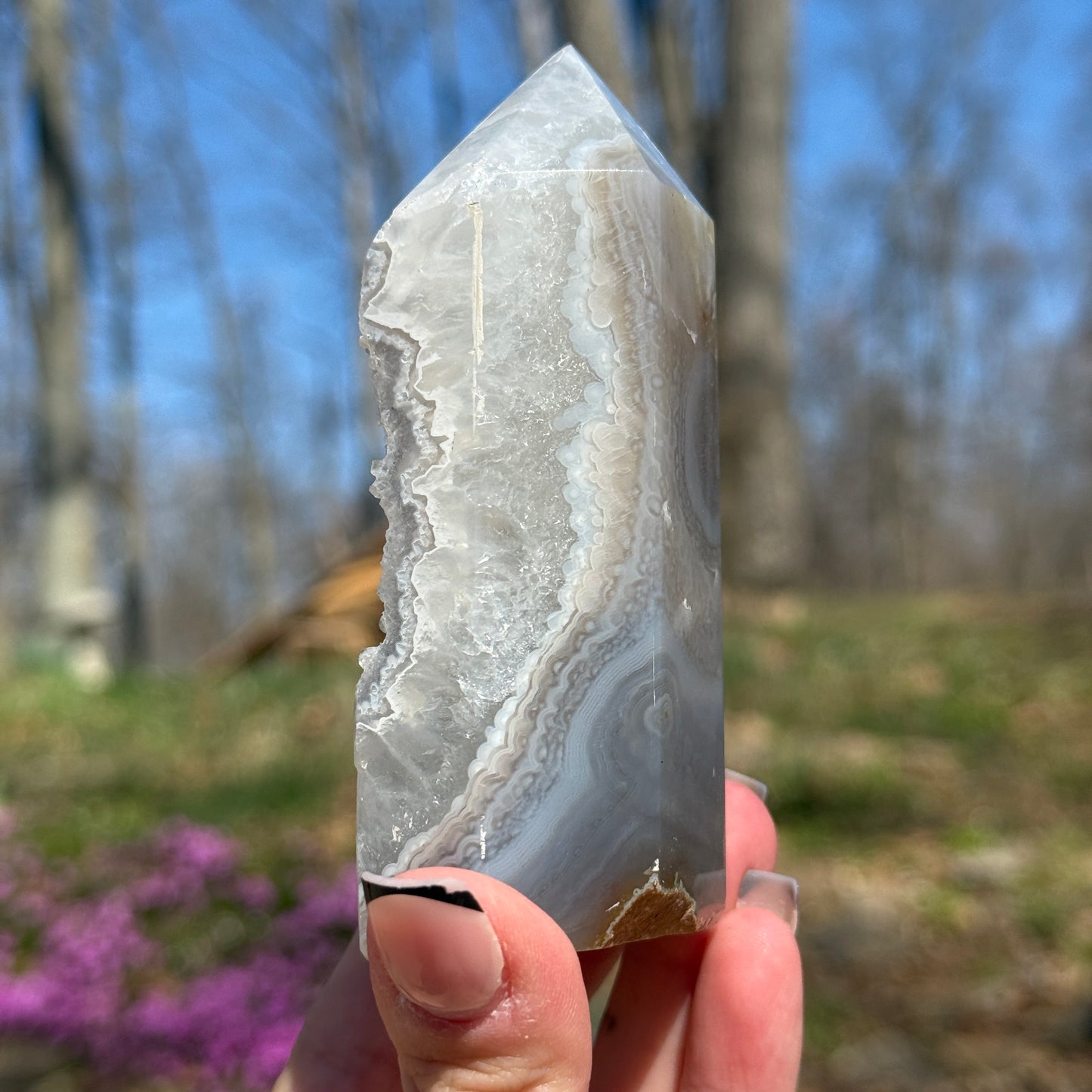 Druzy Agate Tower
