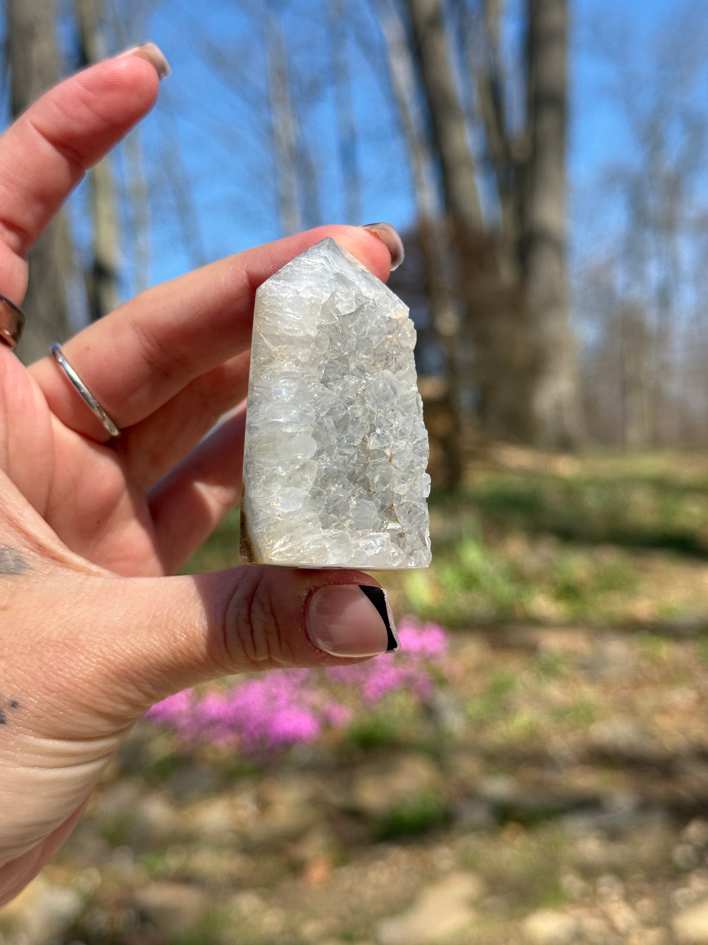 Druzy Agate Tower