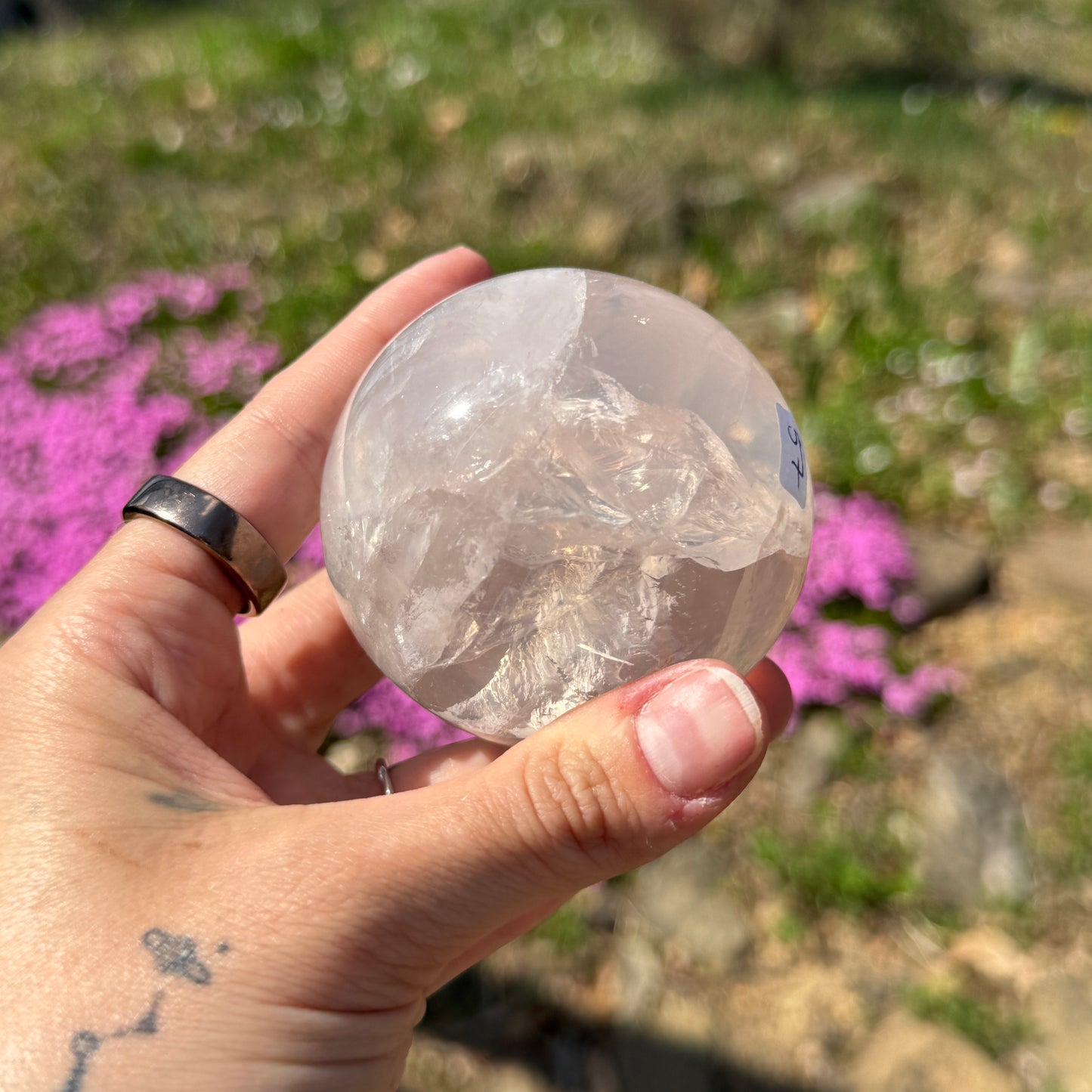 Girasol Rose Quartz Sphere