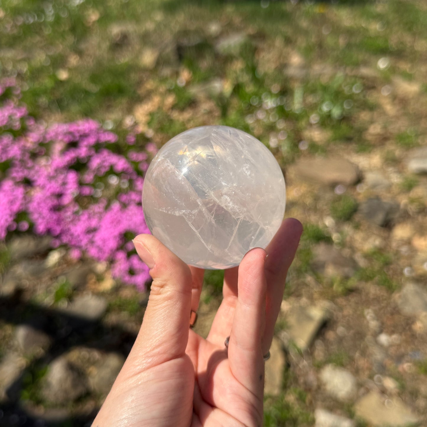 Girasol Rose Quartz Sphere