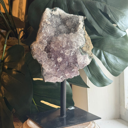 Amethyst on Metal Base
