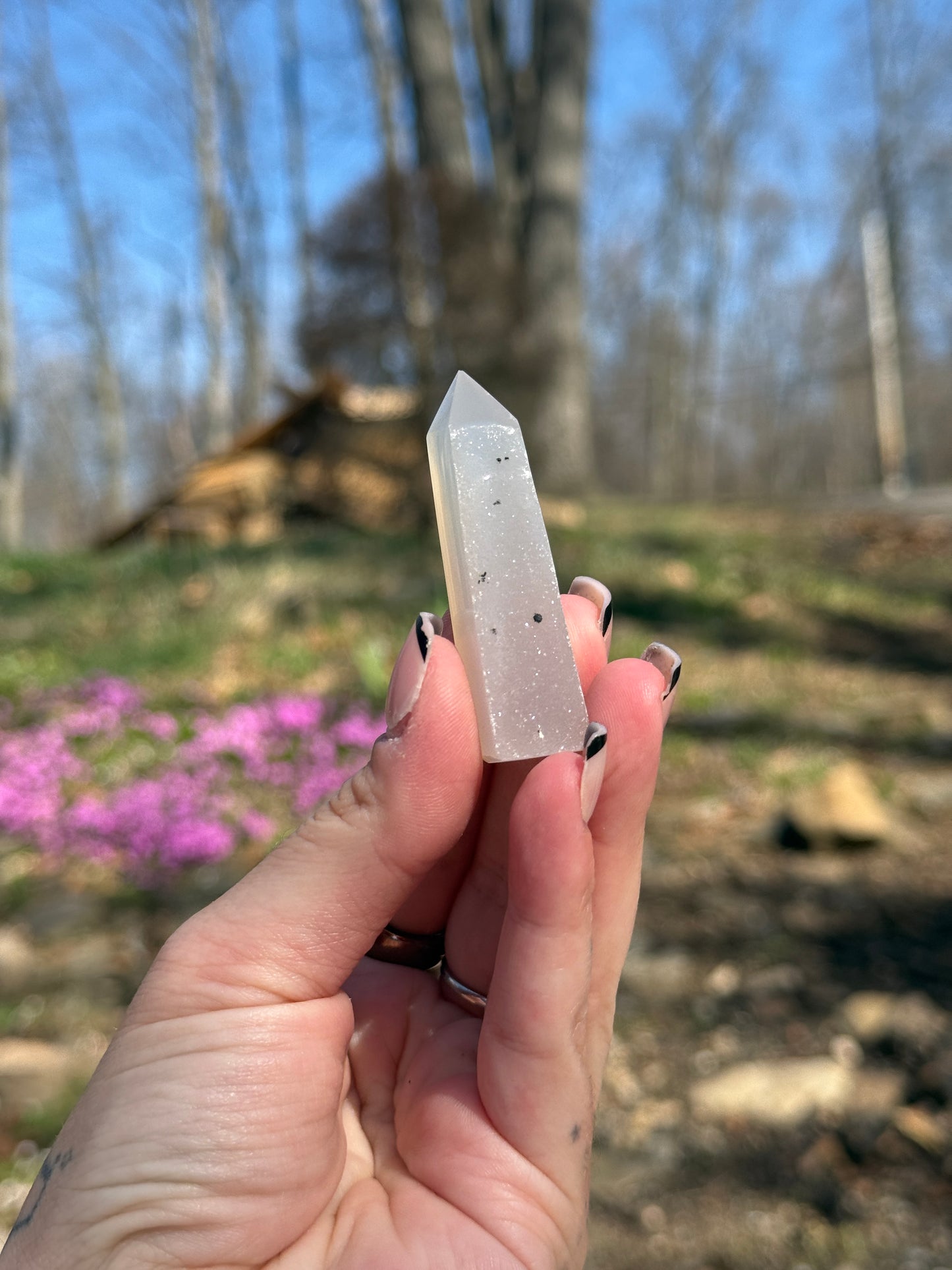 Druzy Agate Tower