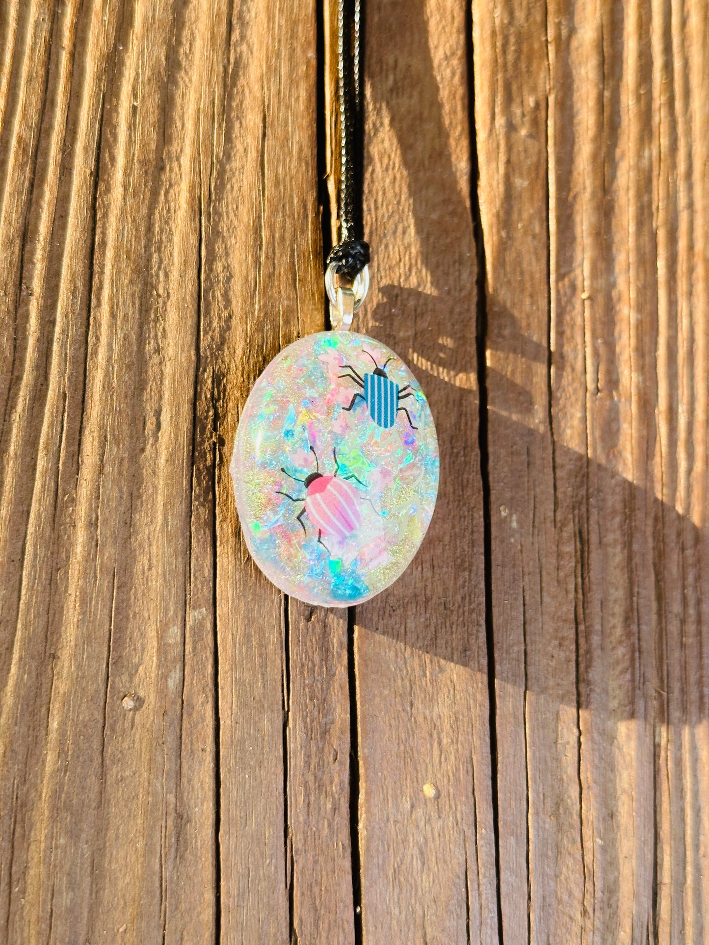 Bug Resin Necklace - Handmade