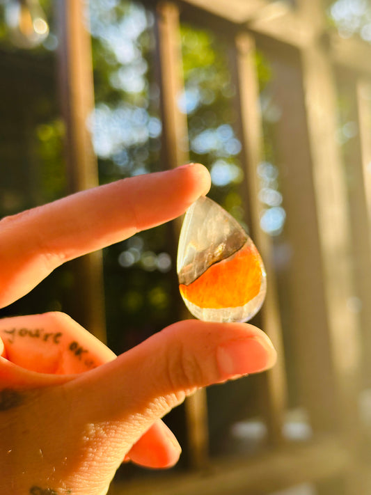 Fire Quartz Cabochon