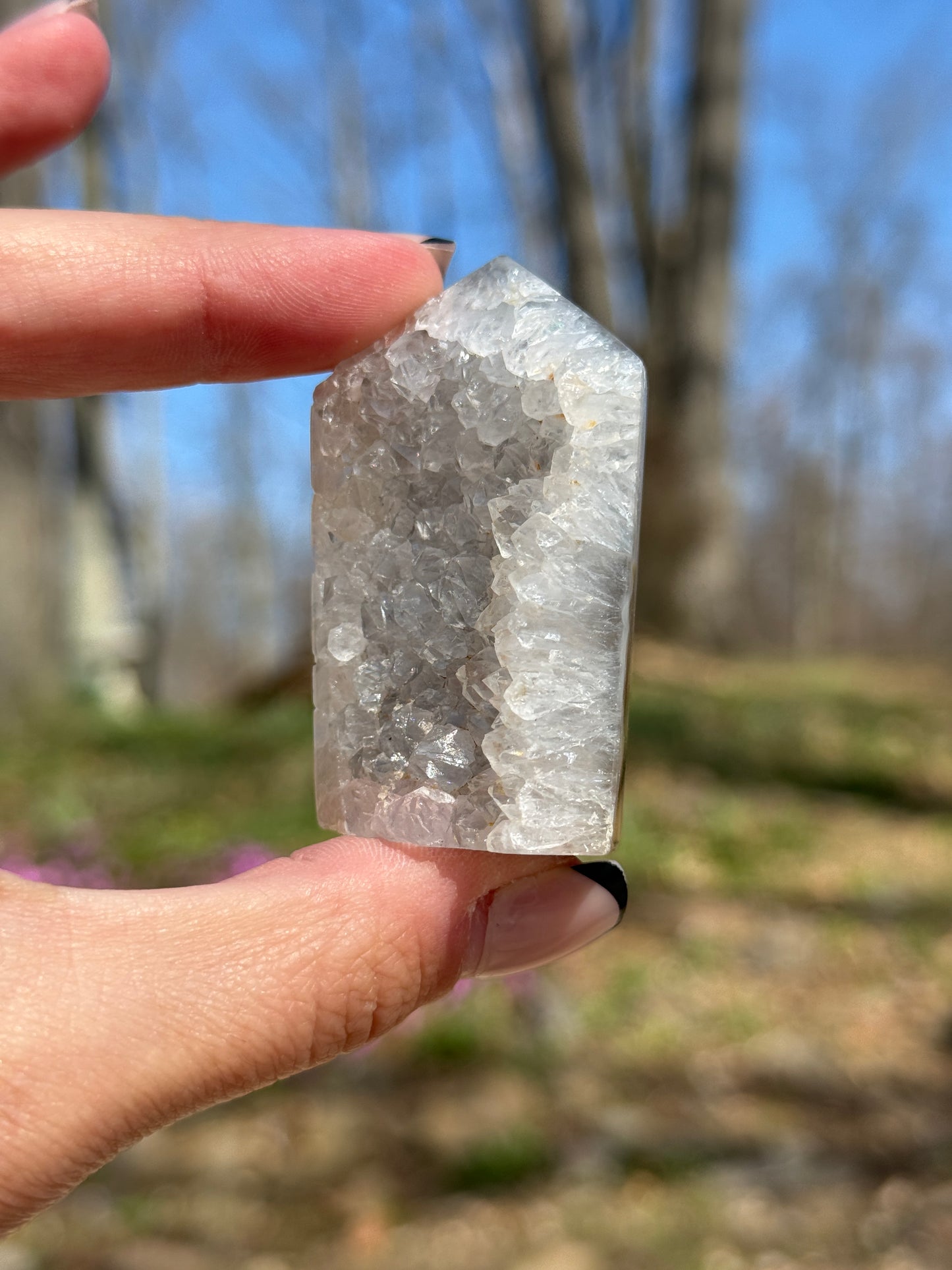 Druzy Agate Tower