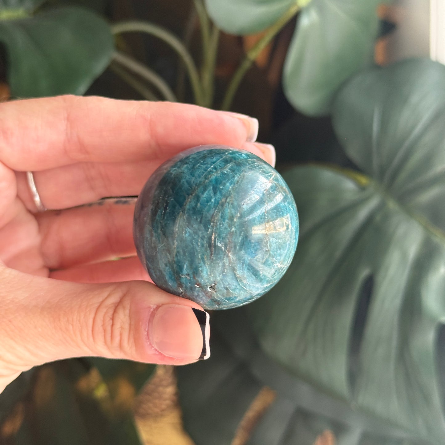 Blue Apatite Sphere