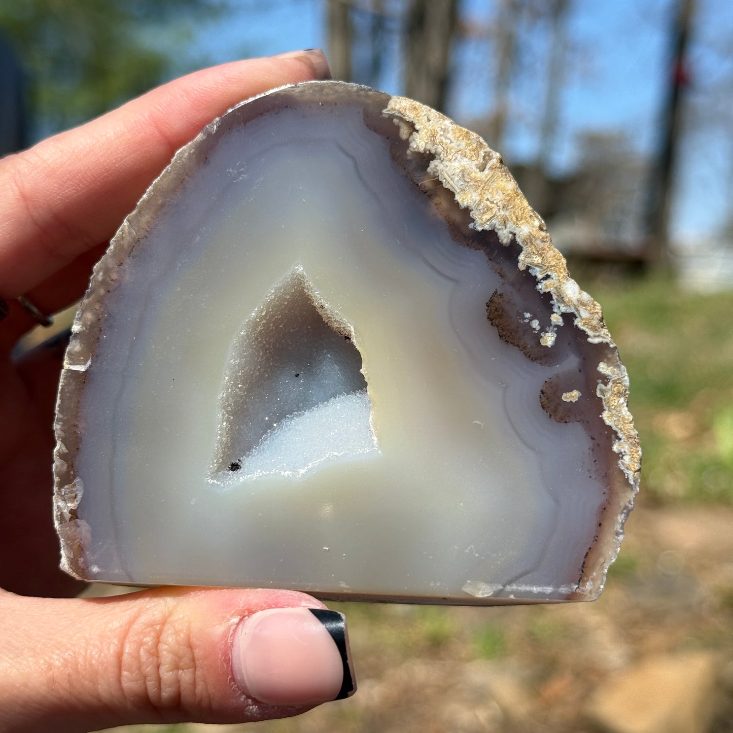Druzy Agate Cut Base