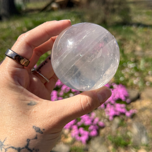 Girasol Rose Quartz Sphere