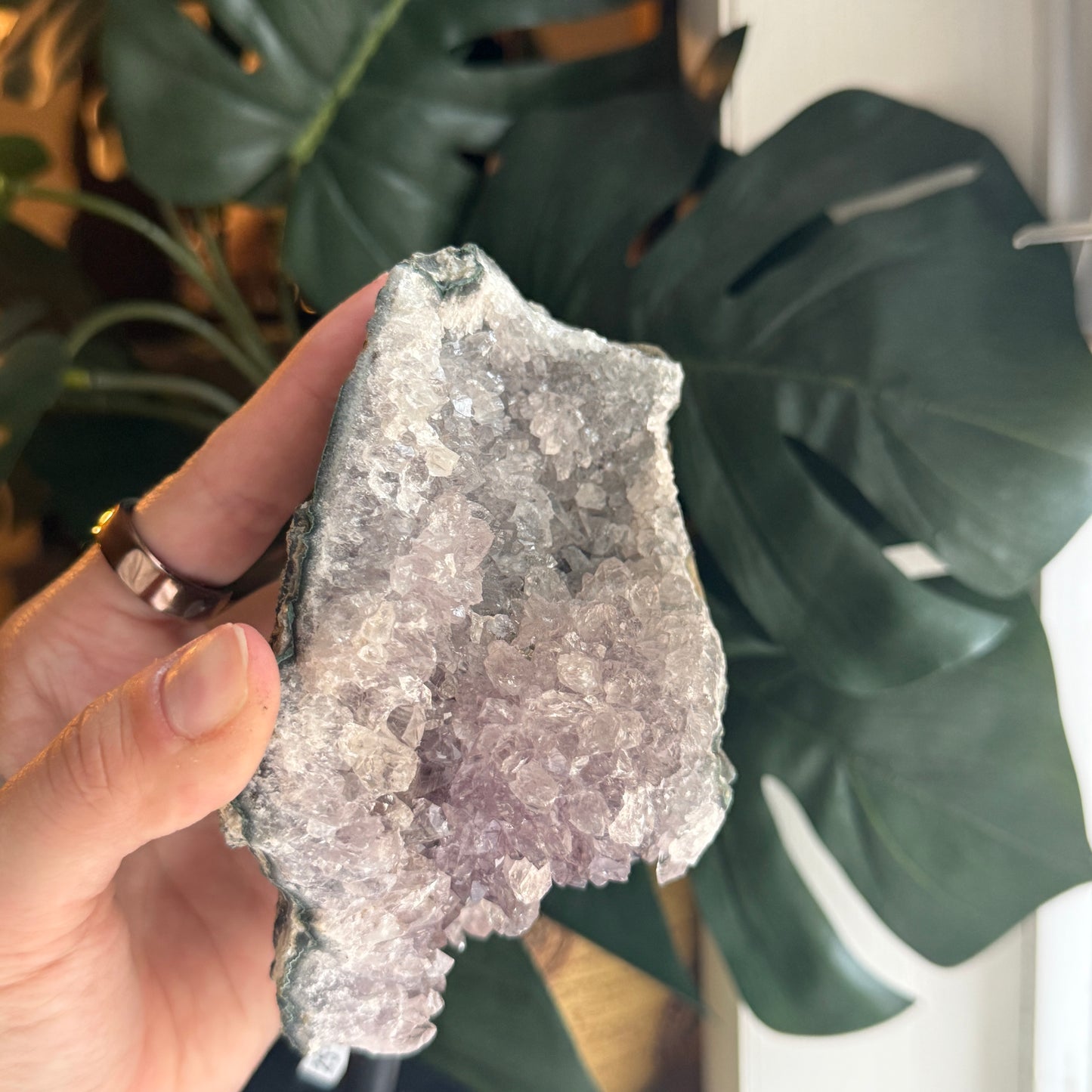 Amethyst on Metal Base