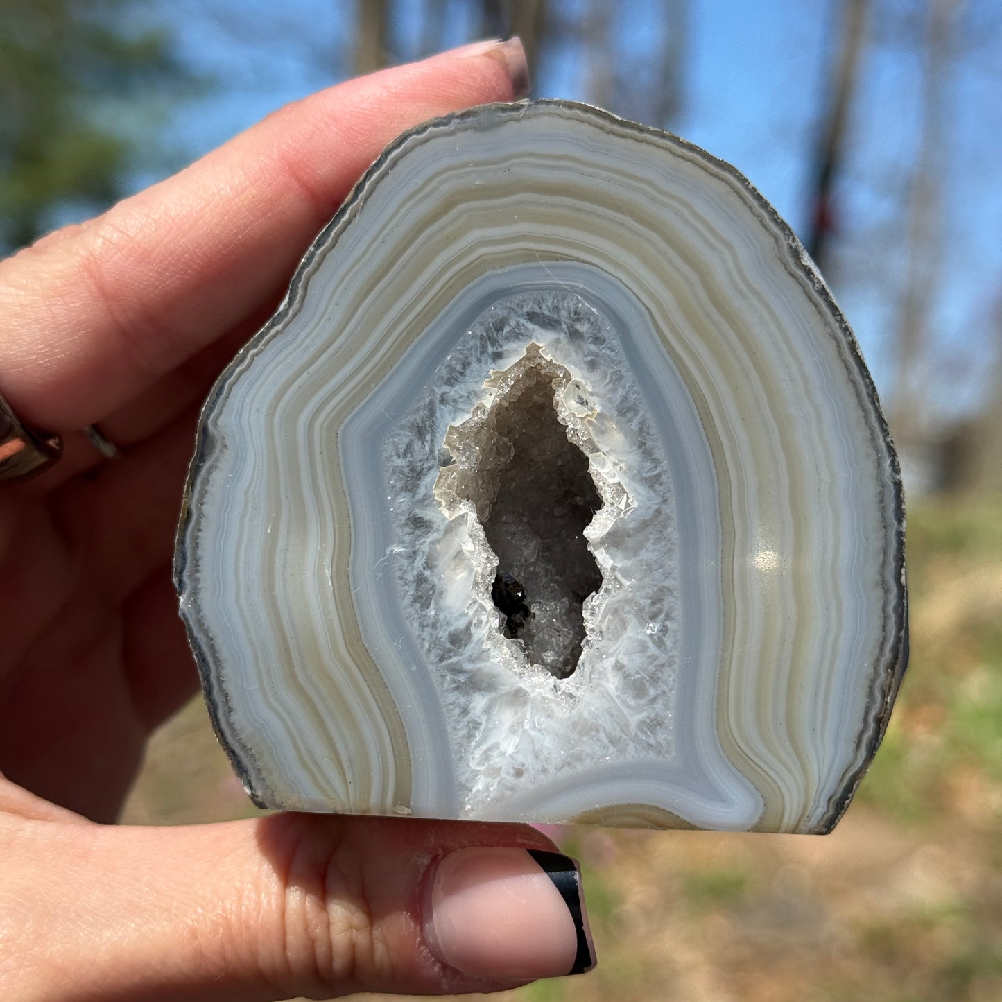 Druzy Agate Cut Base