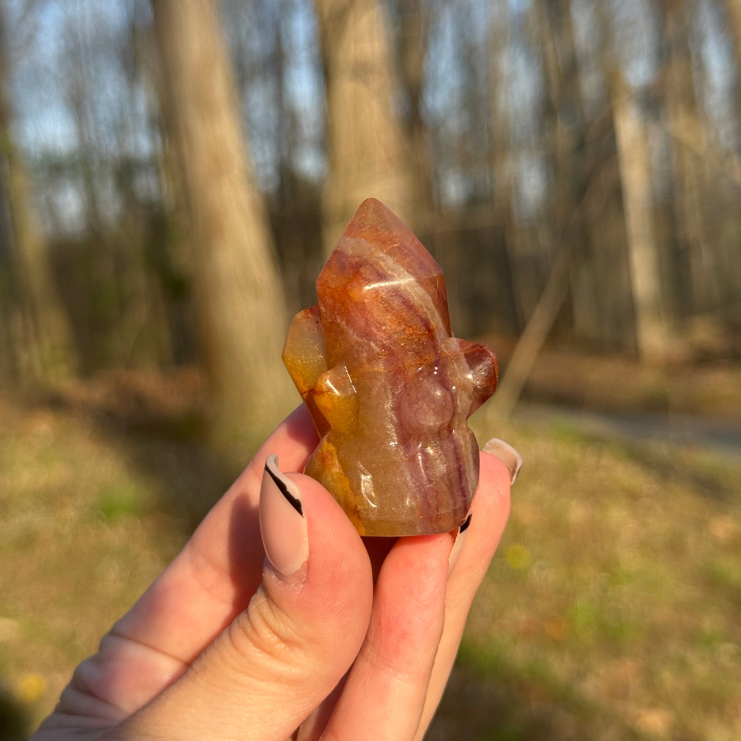 Fluorite Crystal Carving
